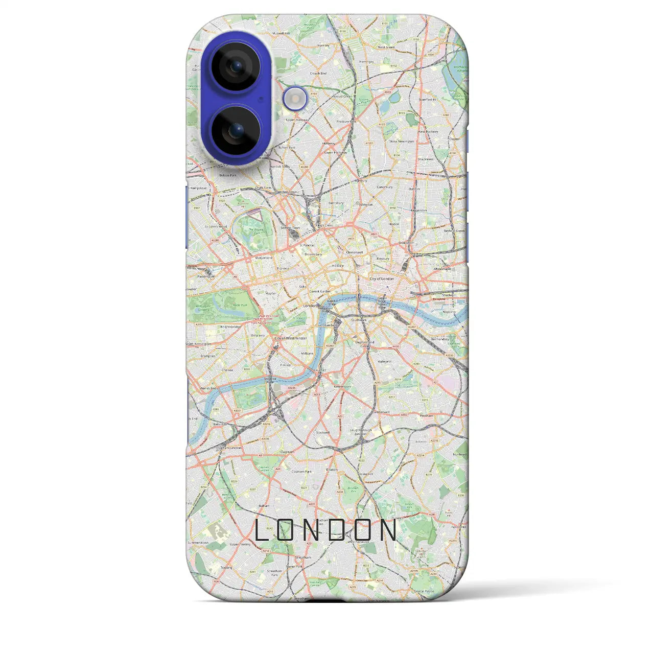 【ロンドン(イギリス)】地図柄iPhoneケース(バックカバータイプ)ナチュラル・iPhone 16 Pro Max 用