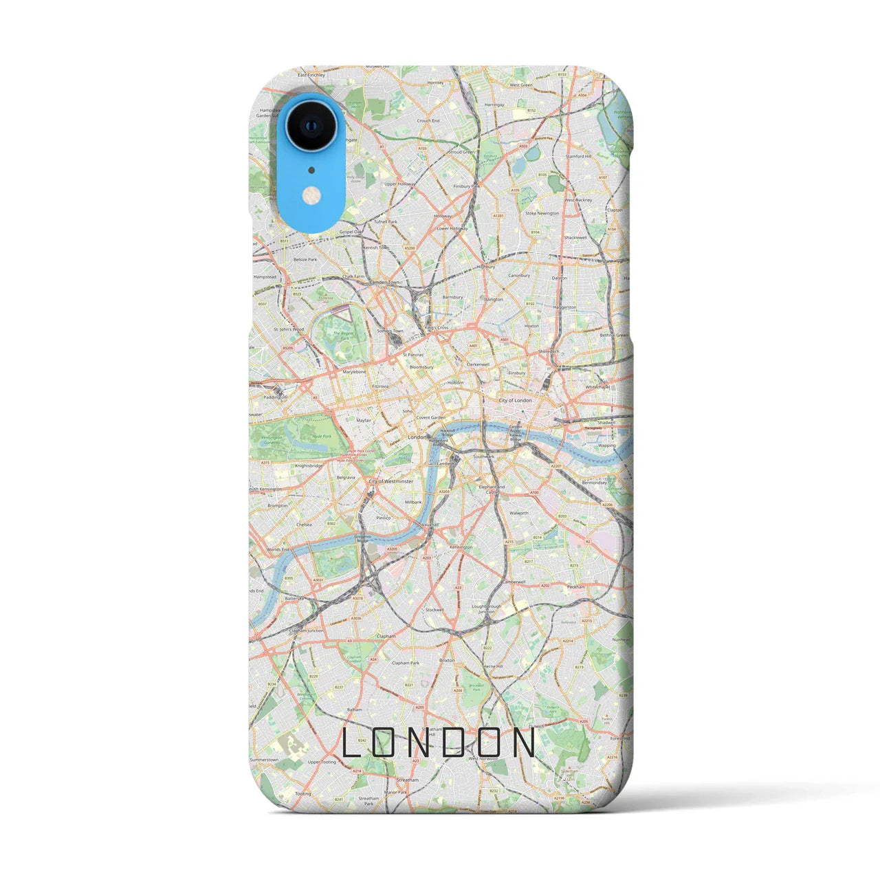 【ロンドン(イギリス)】地図柄iPhoneケース(バックカバータイプ)