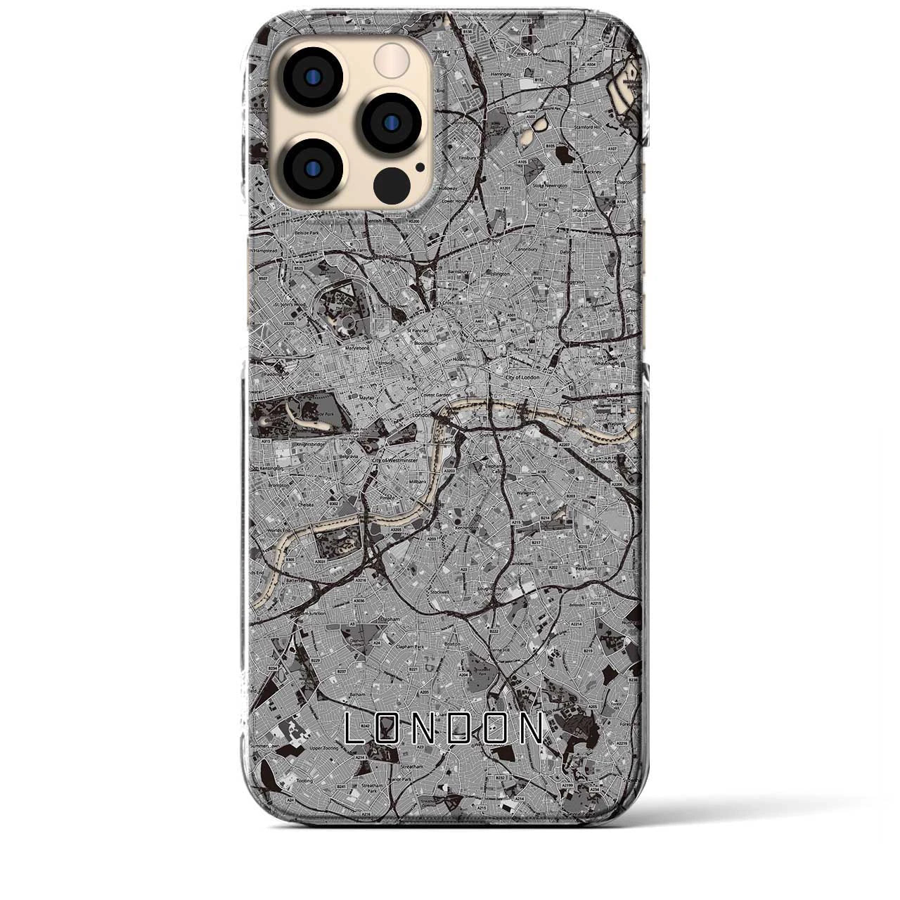 【ロンドン(イギリス)】地図柄iPhoneケース(クリアタイプ)