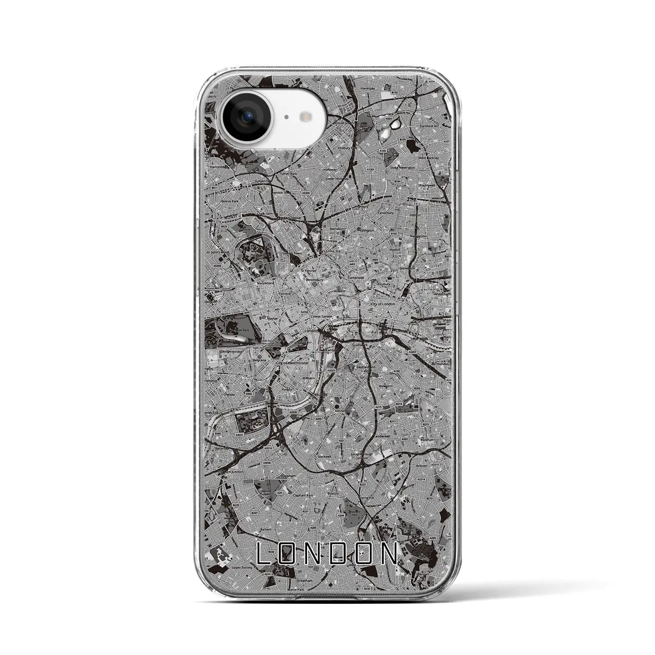 【ロンドン(イギリス)】地図柄iPhoneケース(クリアタイプ)