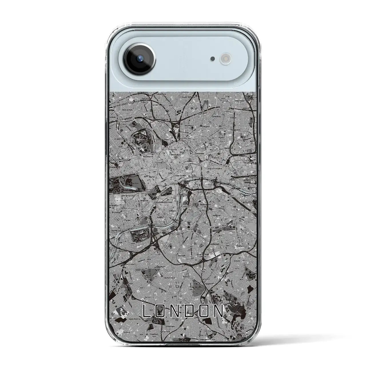 【ロンドン(イギリス)】地図柄iPhoneケース(クリアタイプ)