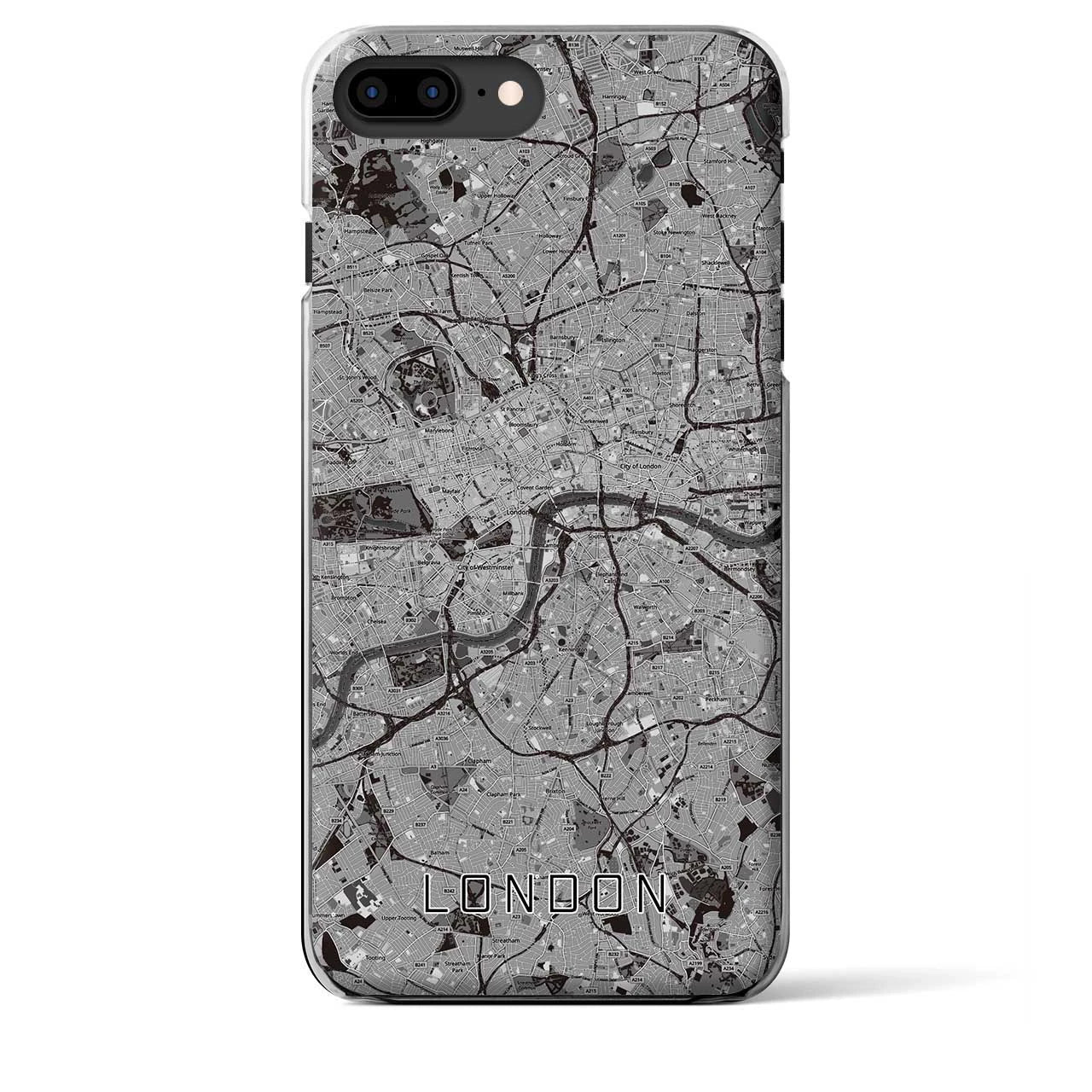 【ロンドン(イギリス)】地図柄iPhoneケース(クリアタイプ)