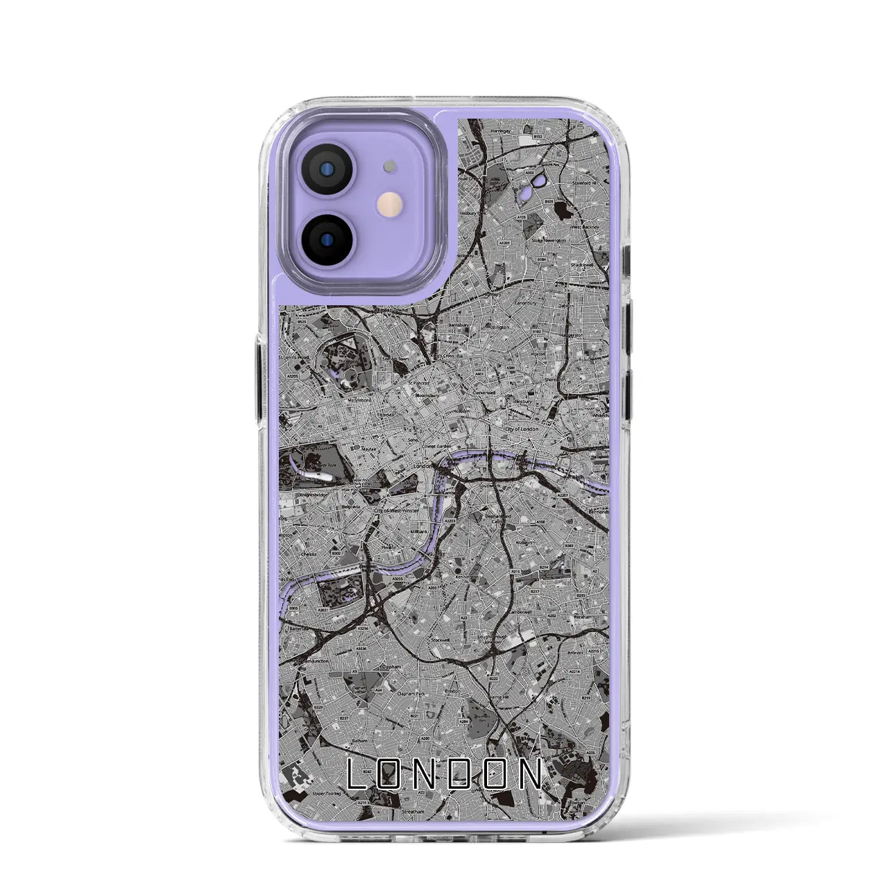 【ロンドン(イギリス)】地図柄iPhoneケース(MagSafeタイプ)