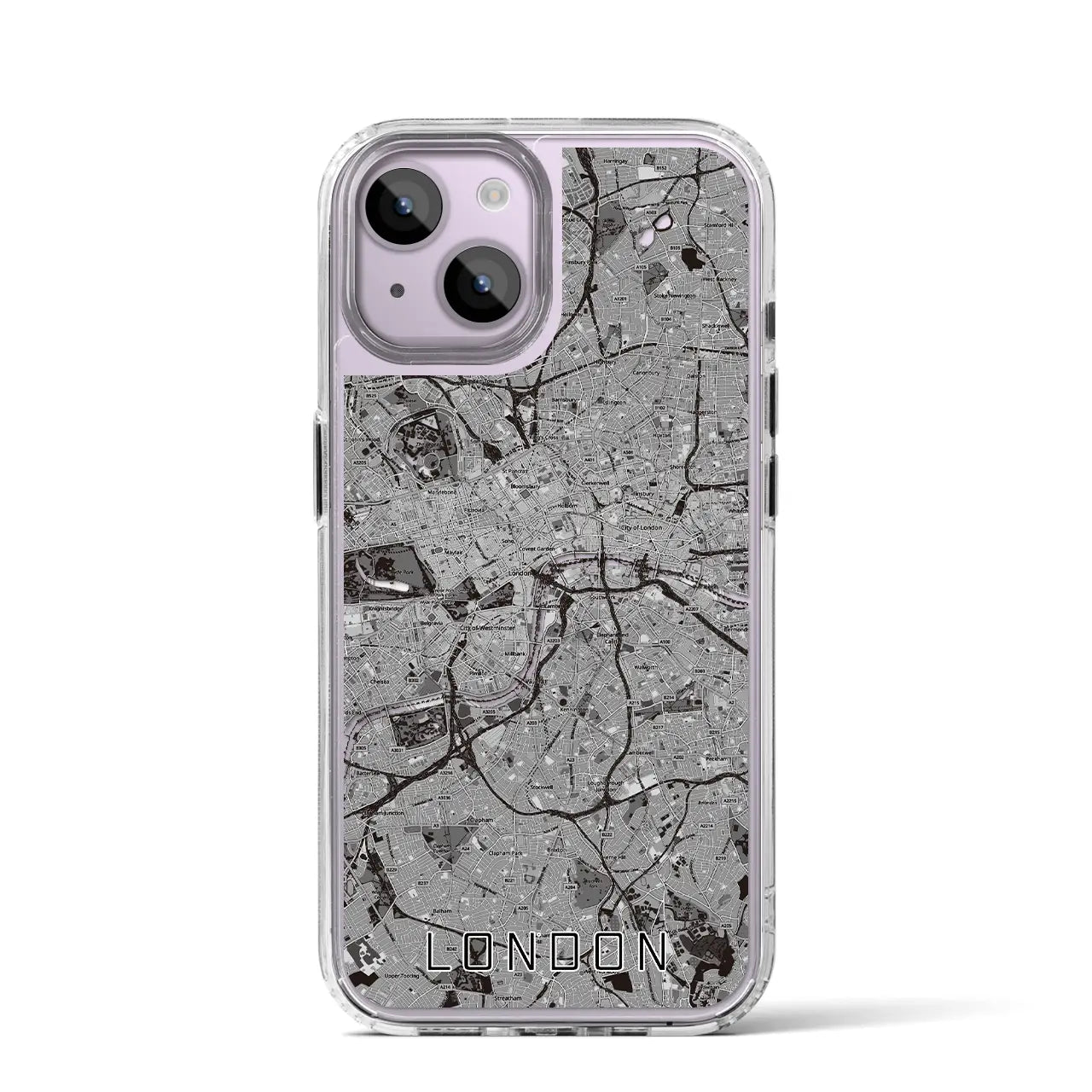 【ロンドン(イギリス)】地図柄iPhoneケース(MagSafeタイプ)