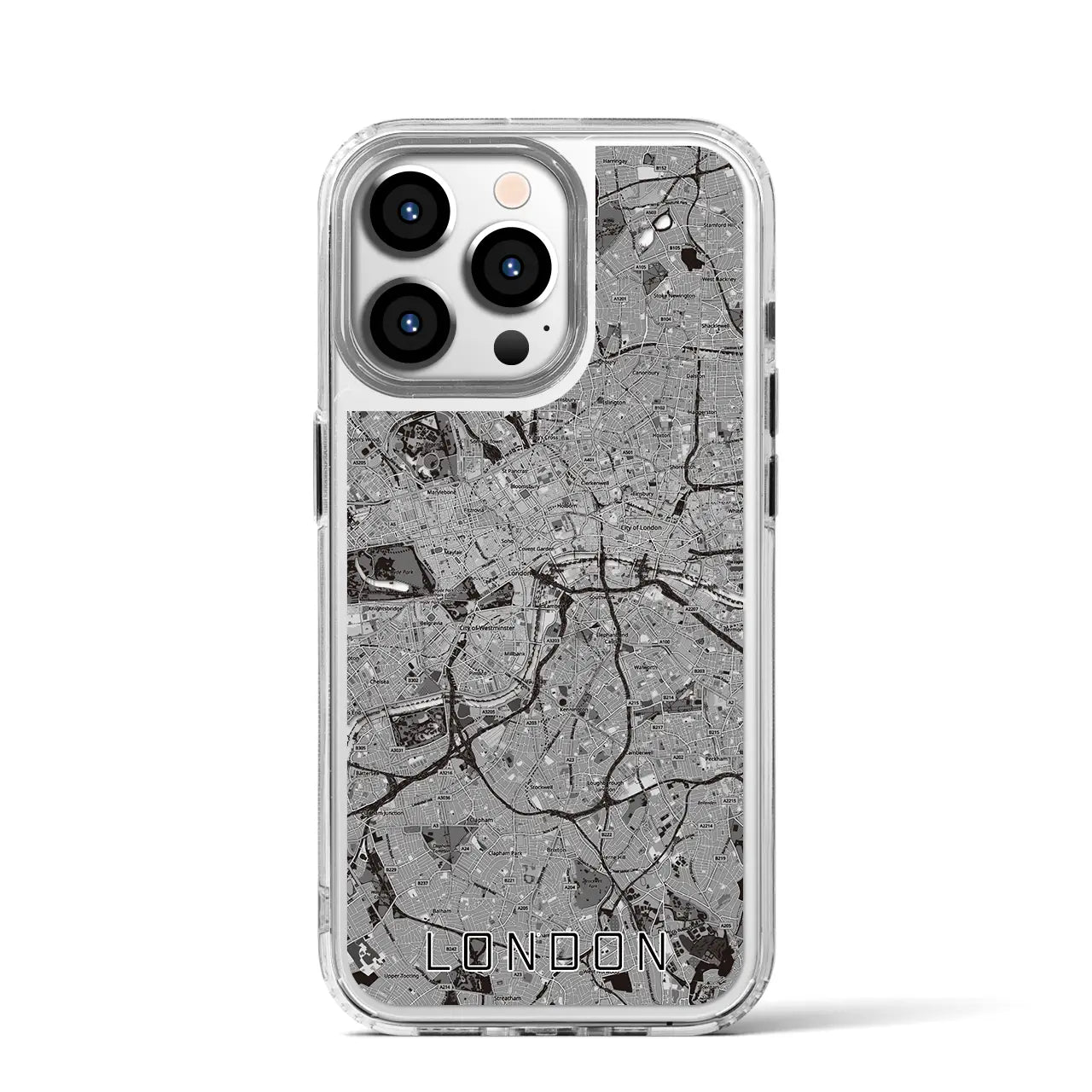 【ロンドン(イギリス)】地図柄iPhoneケース(MagSafeタイプ)