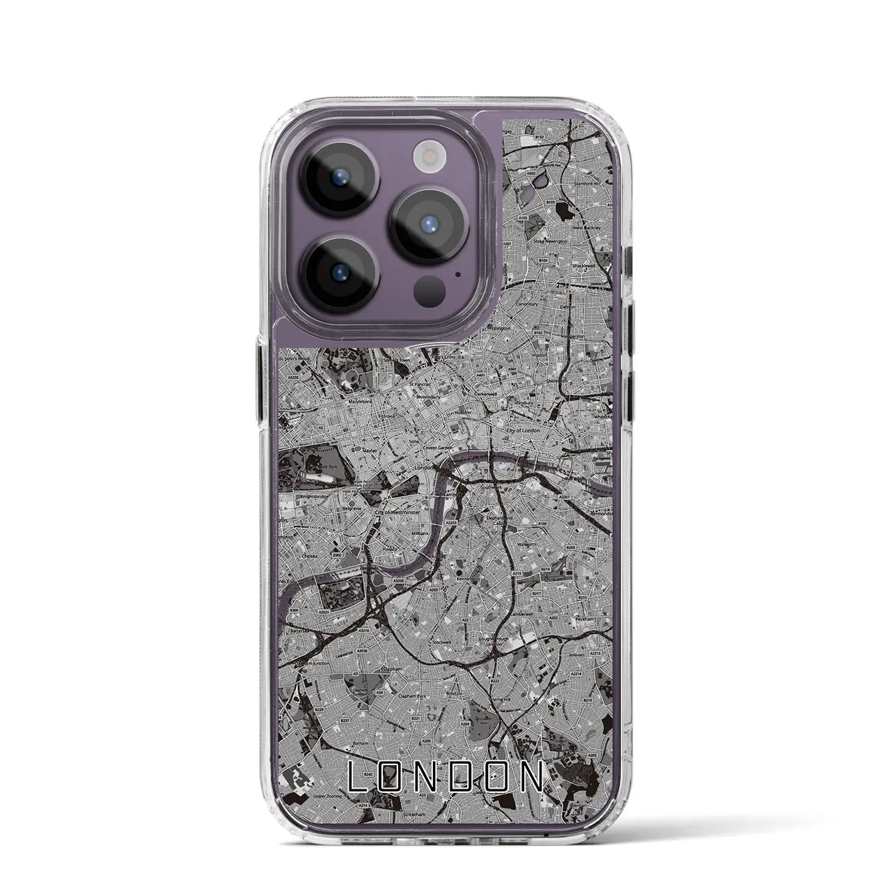 【ロンドン(イギリス)】地図柄iPhoneケース(MagSafeタイプ)