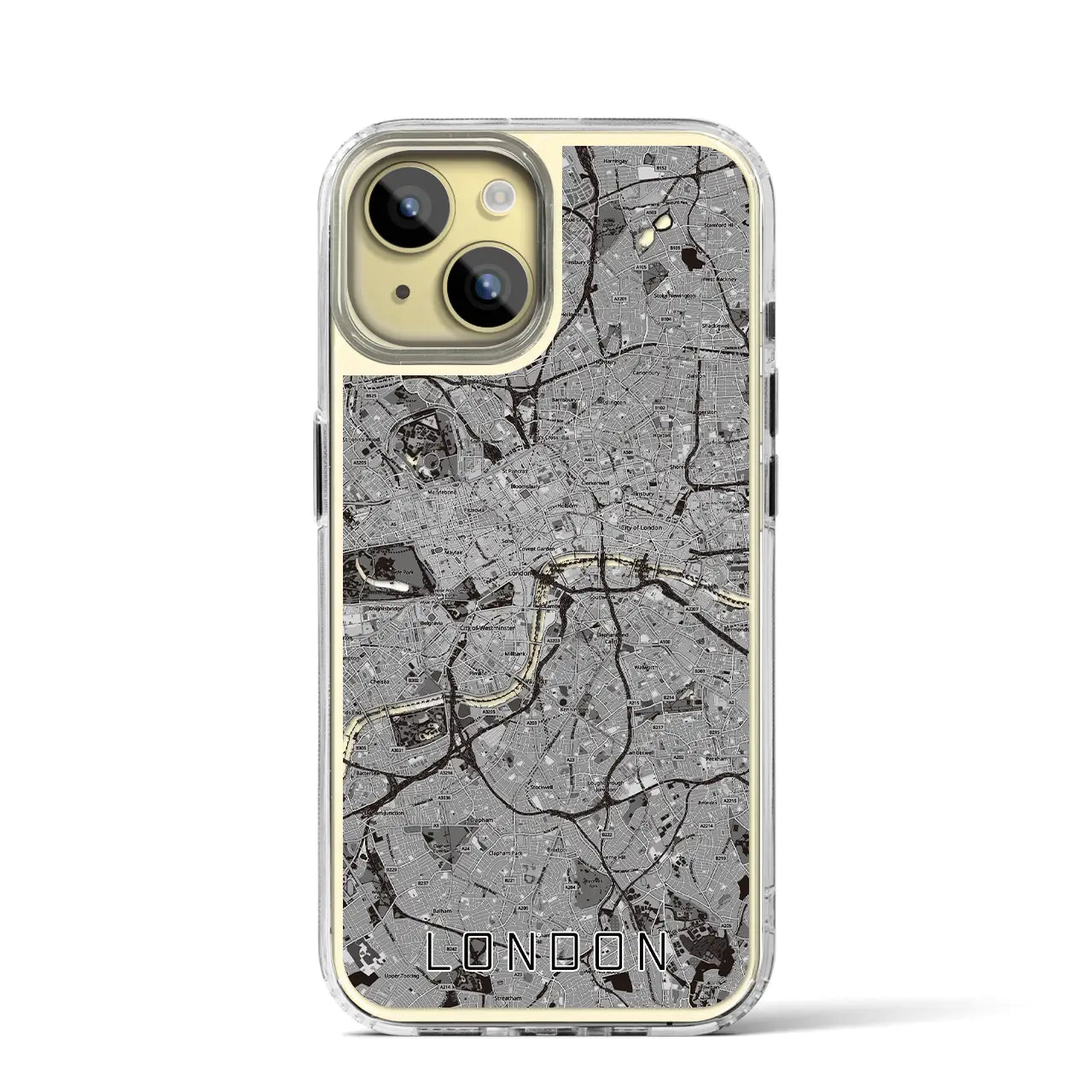 【ロンドン(イギリス)】地図柄iPhoneケース(MagSafeタイプ)