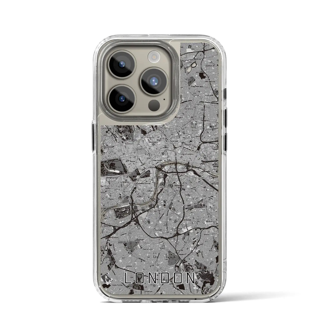 【ロンドン(イギリス)】地図柄iPhoneケース(MagSafeタイプ)