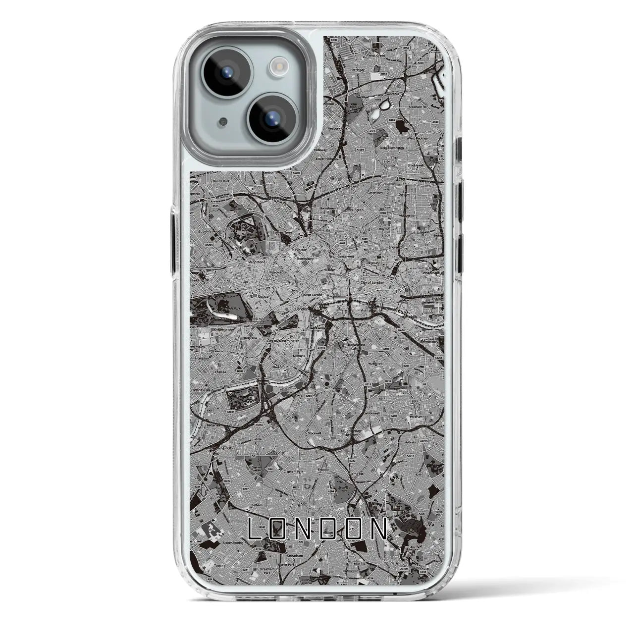 【ロンドン(イギリス)】地図柄iPhoneケース(MagSafeタイプ)