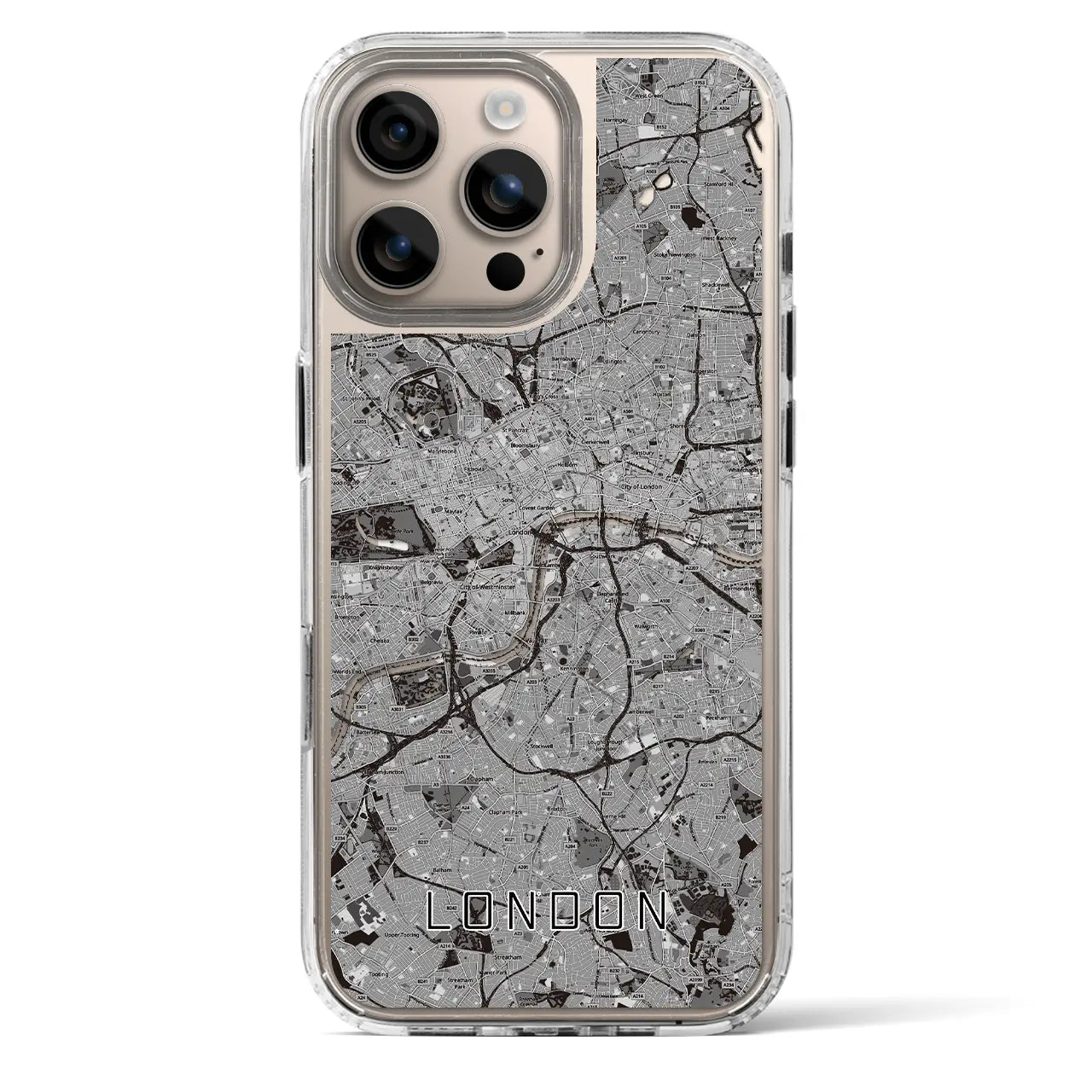 【ロンドン(イギリス)】地図柄iPhoneケース(MagSafeタイプ)