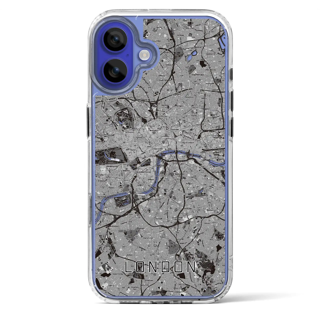 【ロンドン(イギリス)】地図柄iPhoneケース(MagSafeタイプ)