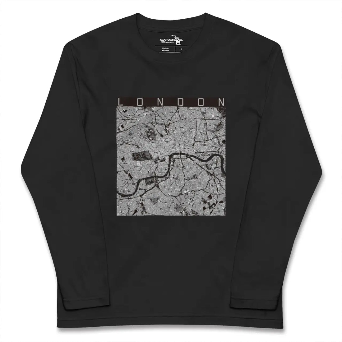 【ロンドン(イギリス)】地図柄ロングスリーブTシャツ