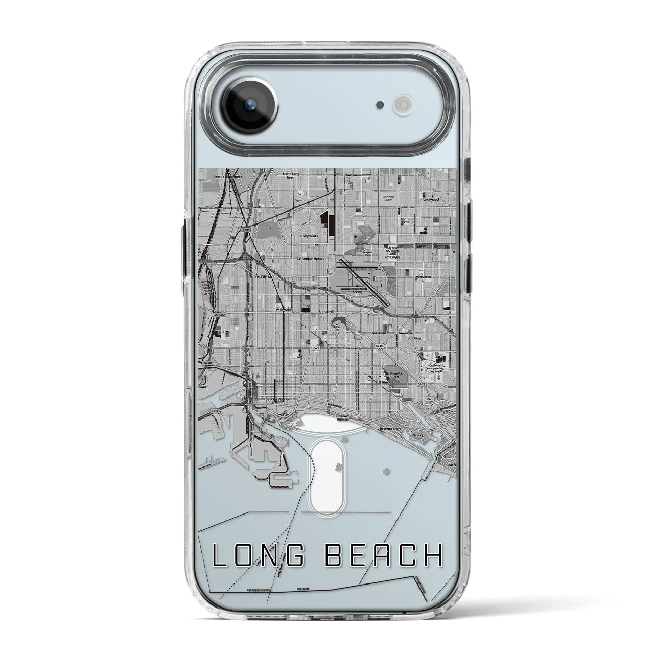 【ロングビーチ(アメリカ)】地図柄iPhoneケース(MagSafeタイプ)