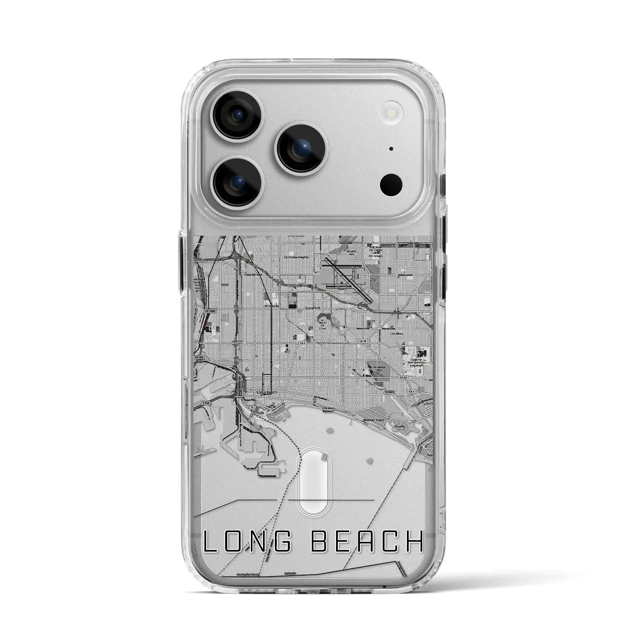 【ロングビーチ(アメリカ)】地図柄iPhoneケース(MagSafeタイプ)
