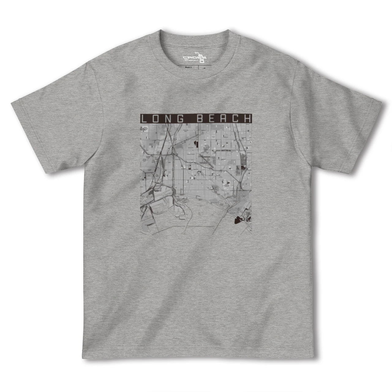 【ロングビーチ(アメリカ)】地図柄ヘビーウェイトTシャツ