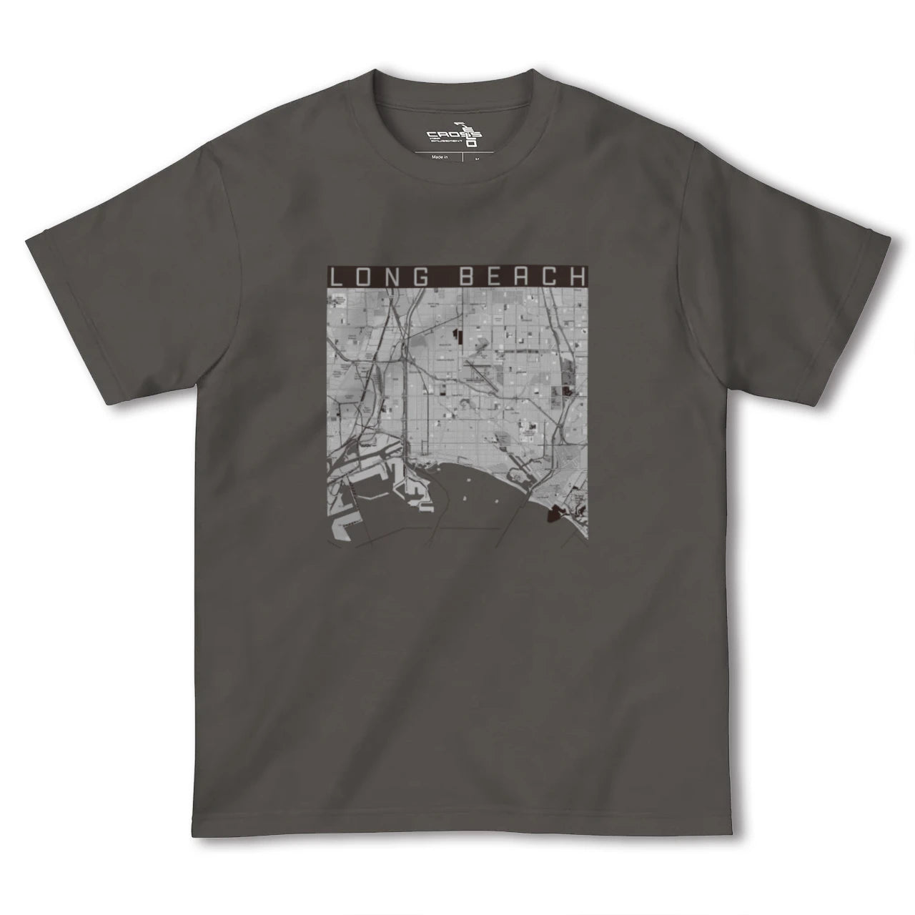 【ロングビーチ(アメリカ)】地図柄ヘビーウェイトTシャツ