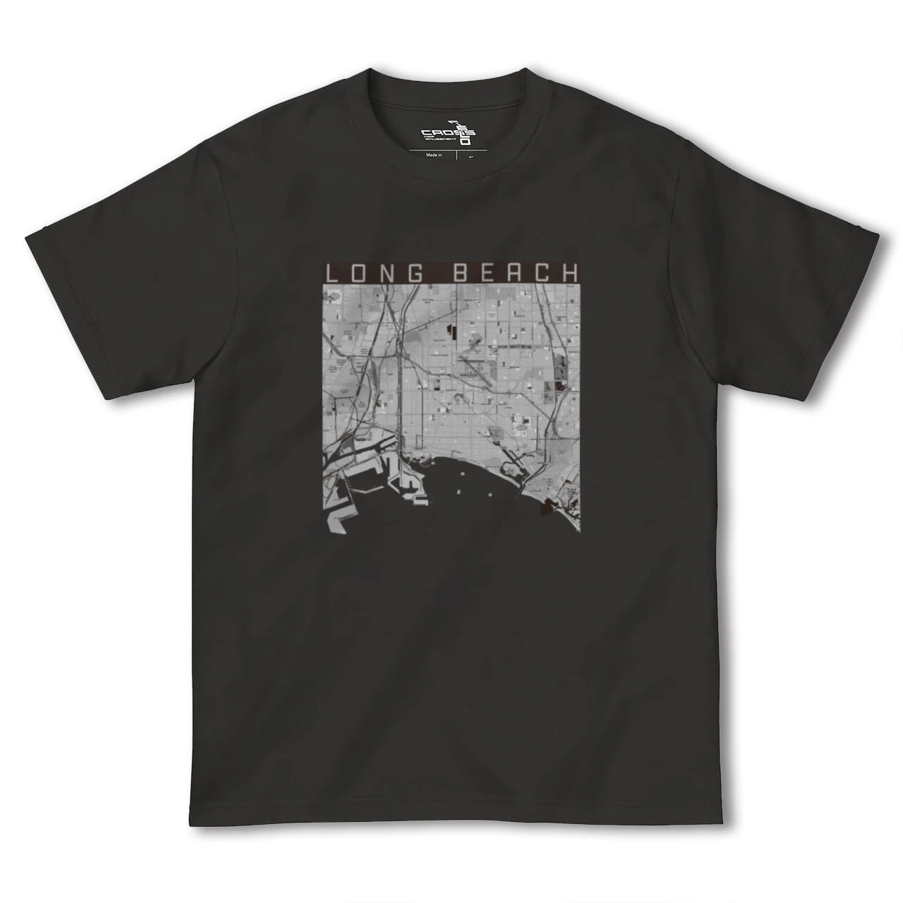 【ロングビーチ(アメリカ)】地図柄ヘビーウェイトTシャツ