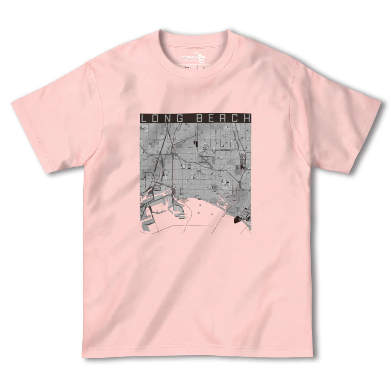 【ロングビーチ(アメリカ)】地図柄ヘビーウェイトTシャツ