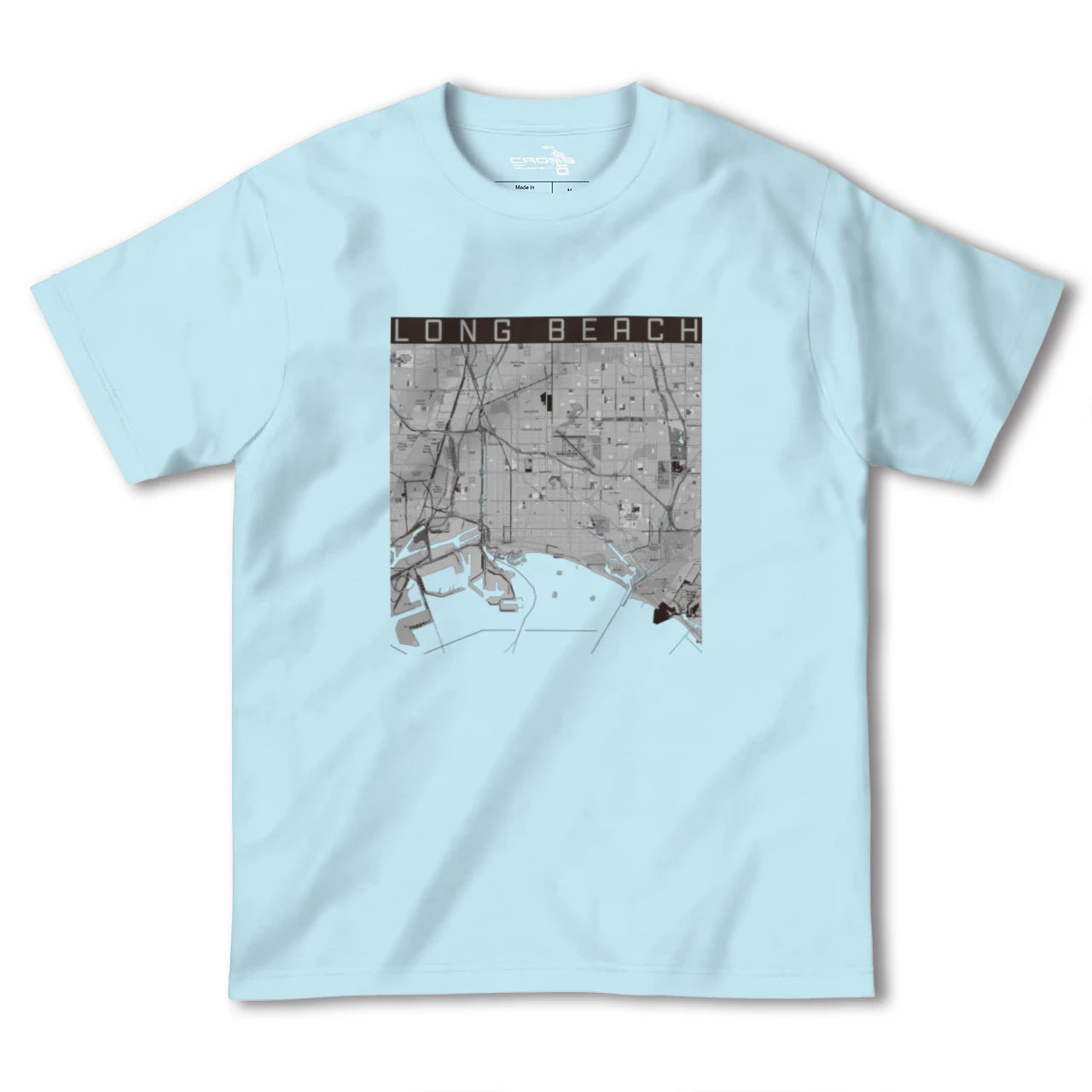 【ロングビーチ(アメリカ)】地図柄ヘビーウェイトTシャツ