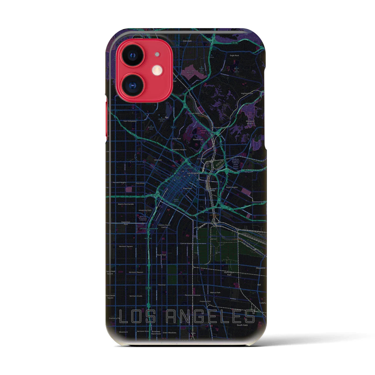 【ロサンゼルス(アメリカ)】地図柄iPhoneケース(バックカバータイプ)