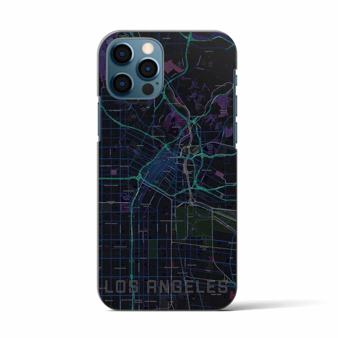 【ロサンゼルス(アメリカ)】地図柄iPhoneケース(バックカバータイプ)