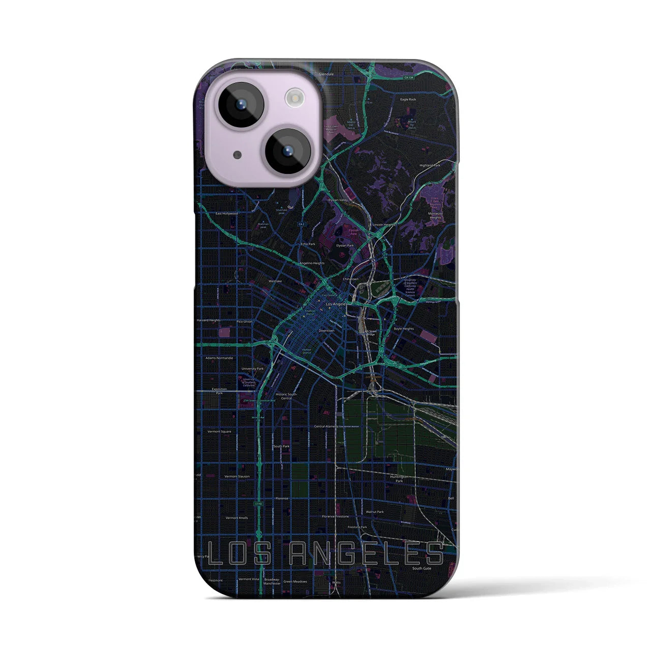 【ロサンゼルス(アメリカ)】地図柄iPhoneケース(バックカバータイプ)
