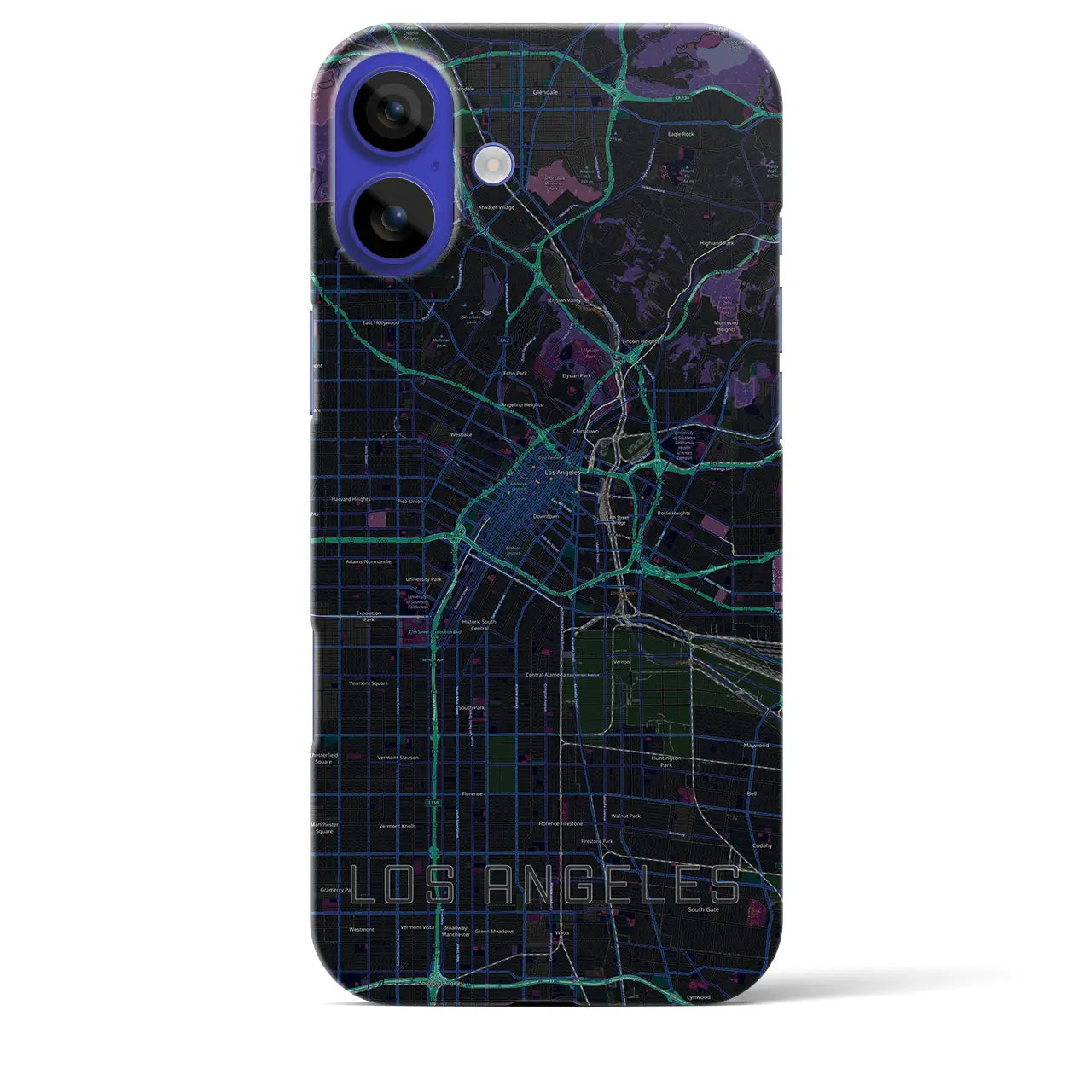 【ロサンゼルス(アメリカ)】地図柄iPhoneケース(バックカバータイプ)