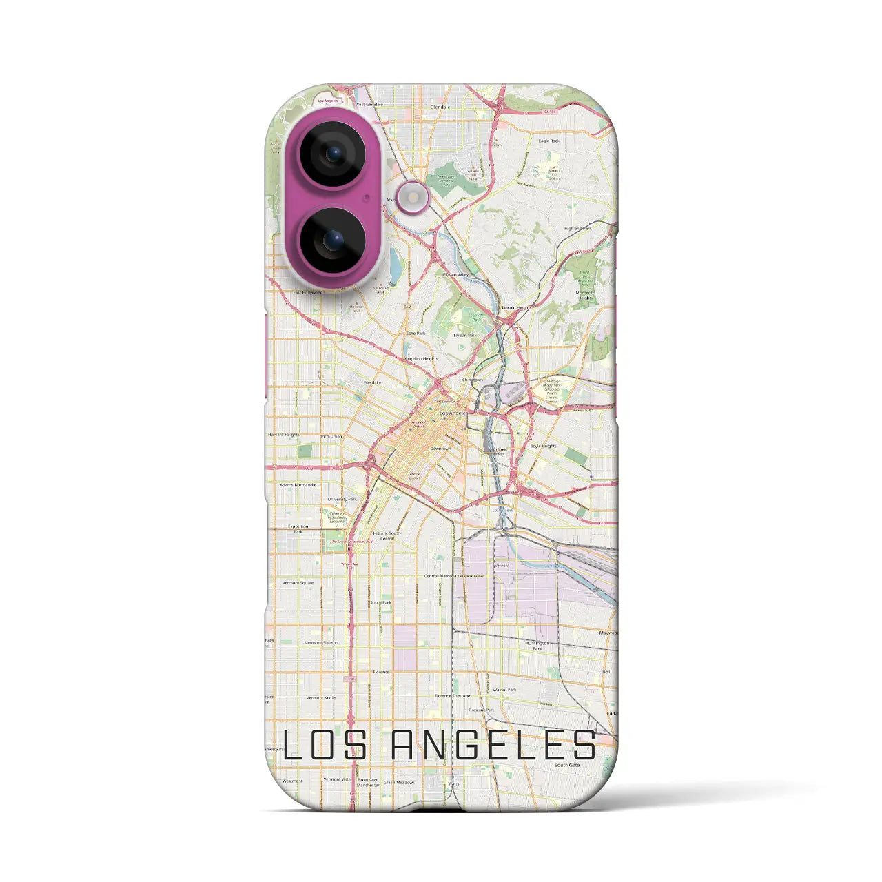 【ロサンゼルス(アメリカ)】地図柄iPhoneケース(バックカバータイプ)