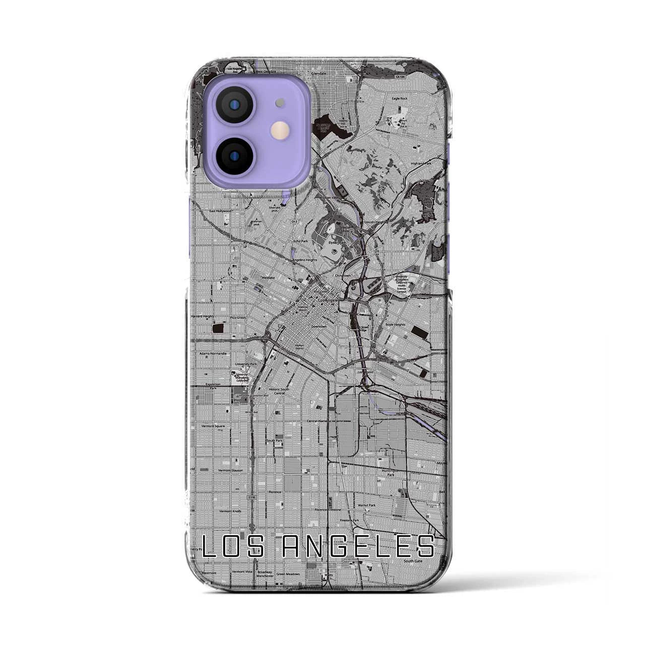 【ロサンゼルス(アメリカ)】地図柄iPhoneケース(クリアタイプ)