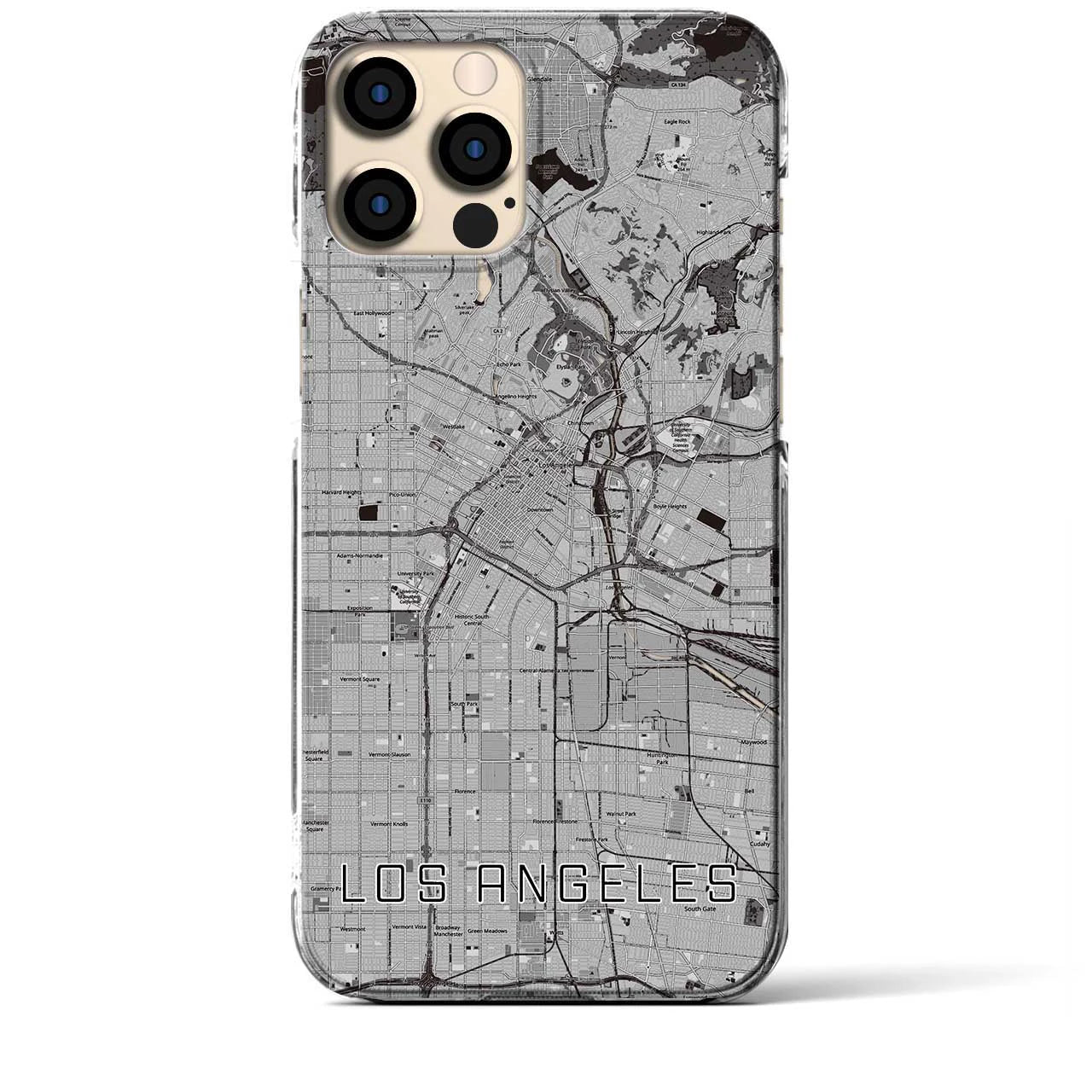 【ロサンゼルス(アメリカ)】地図柄iPhoneケース(クリアタイプ)