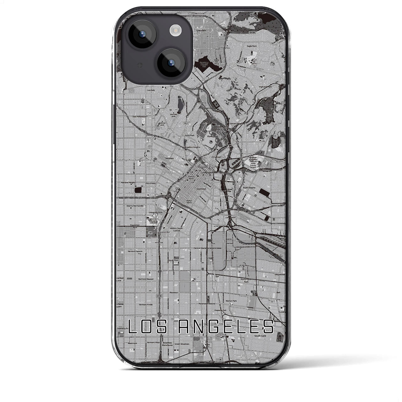【ロサンゼルス(アメリカ)】地図柄iPhoneケース(クリアタイプ)