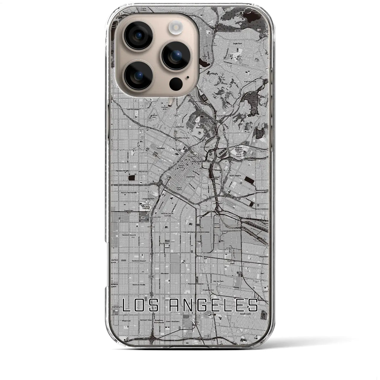 【ロサンゼルス(アメリカ)】地図柄iPhoneケース(クリアタイプ)