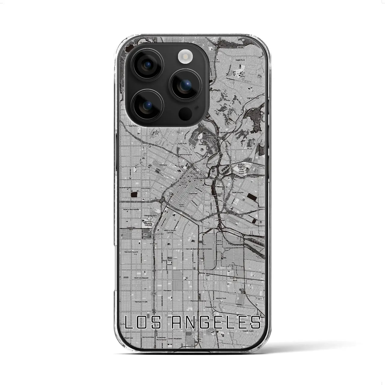 【ロサンゼルス(アメリカ)】地図柄iPhoneケース(クリアタイプ)