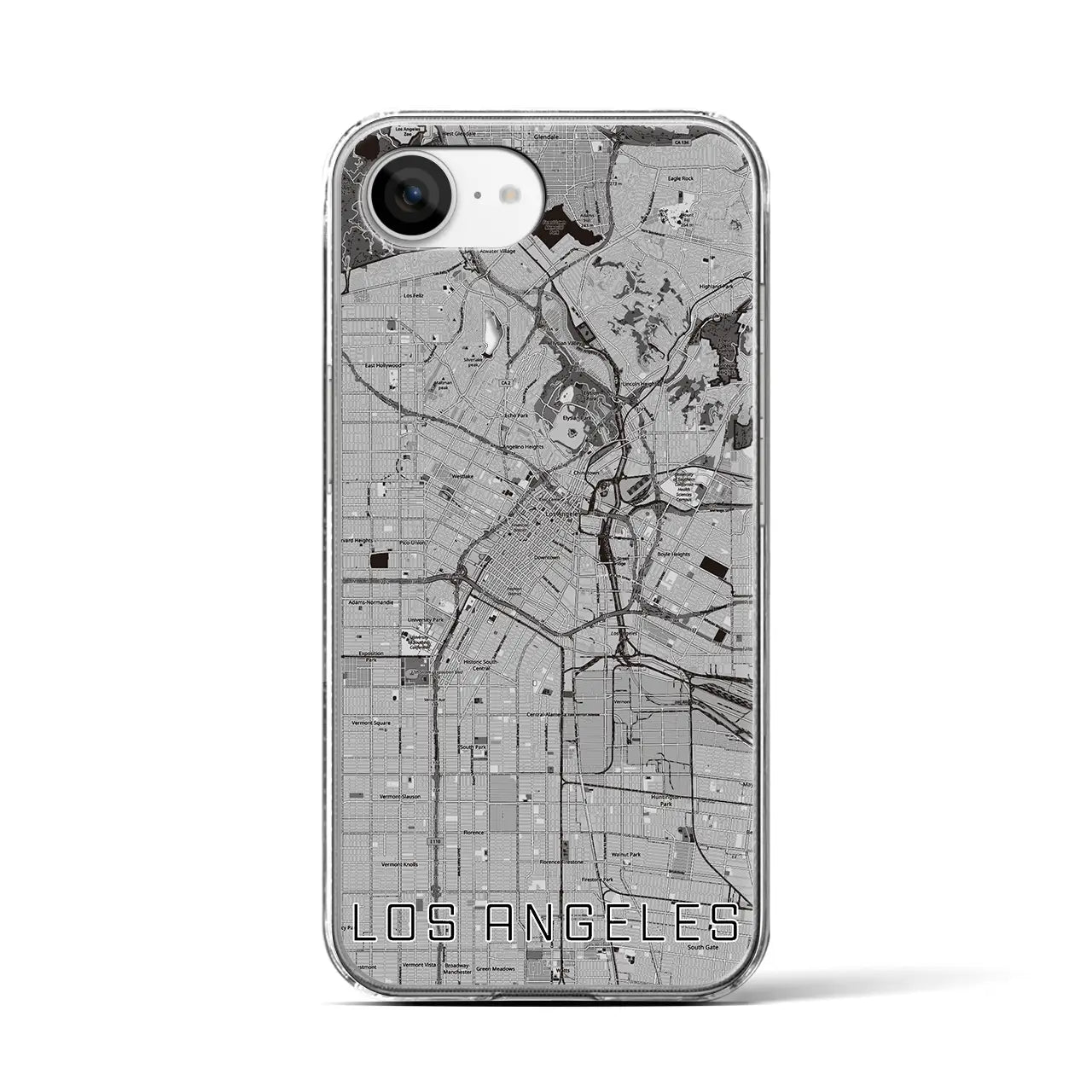 【ロサンゼルス(アメリカ)】地図柄iPhoneケース(クリアタイプ)