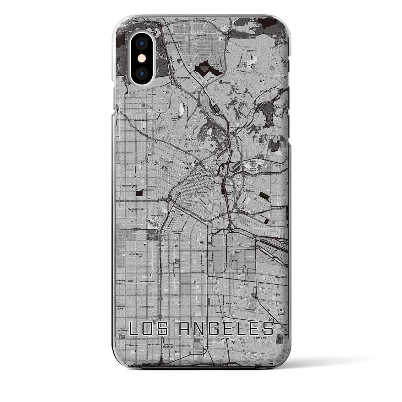 【ロサンゼルス(アメリカ)】地図柄iPhoneケース(クリアタイプ)