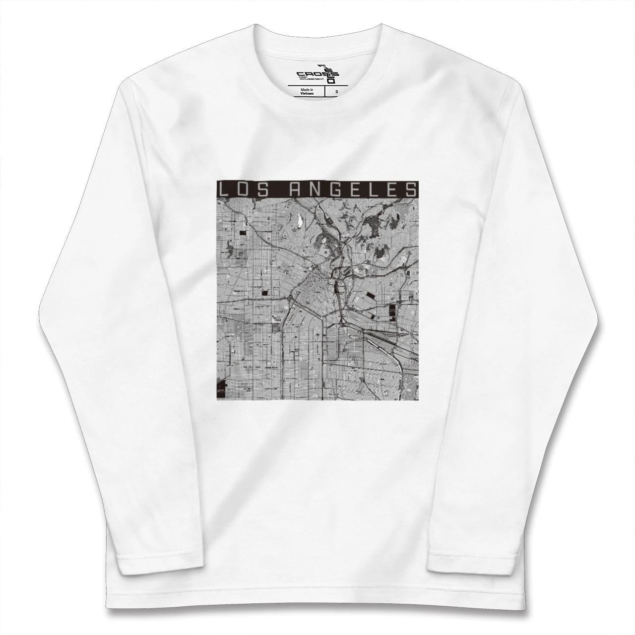 【ロサンゼルス(アメリカ)】地図柄ロングスリーブTシャツ