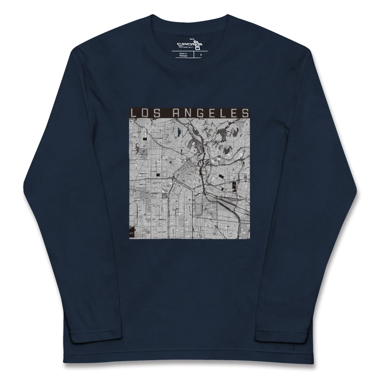 【ロサンゼルス(アメリカ)】地図柄ロングスリーブTシャツ