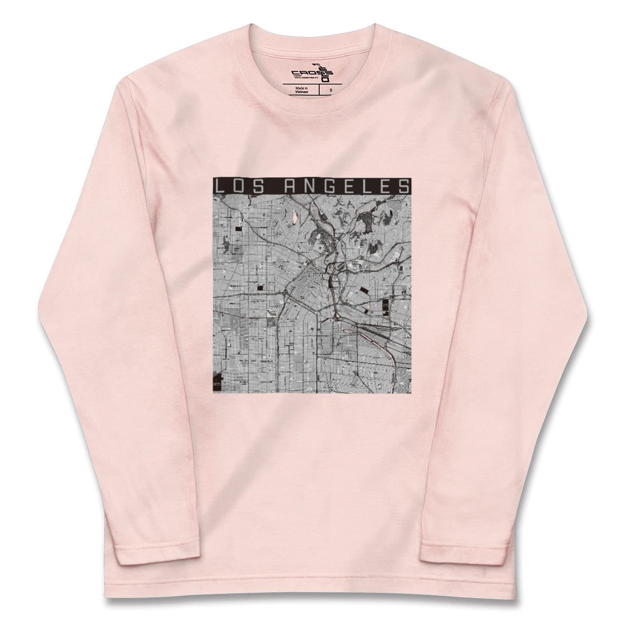 【ロサンゼルス(アメリカ)】地図柄ロングスリーブTシャツ