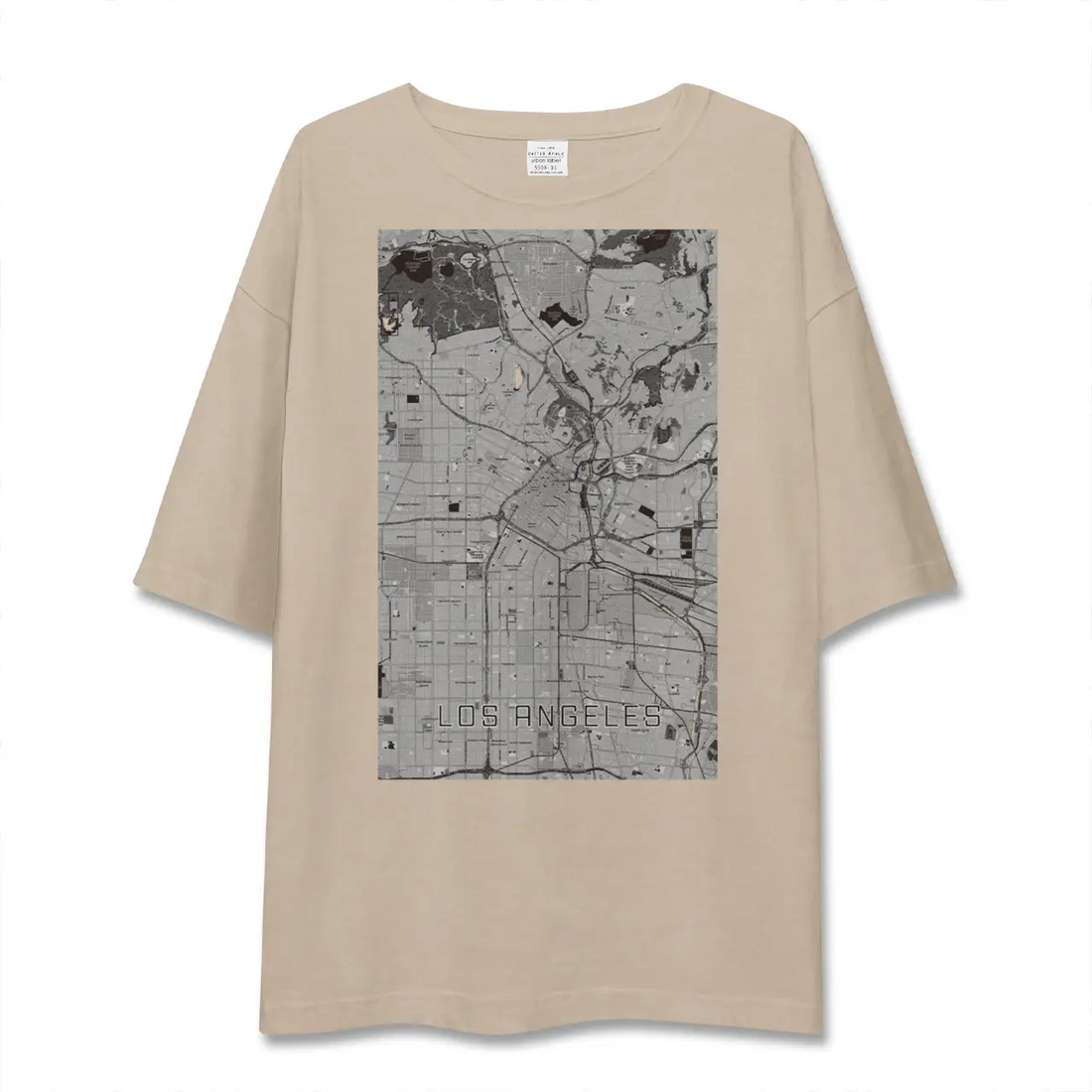 【ロサンゼルス(アメリカ)】地図柄ビッグシルエットTシャツ