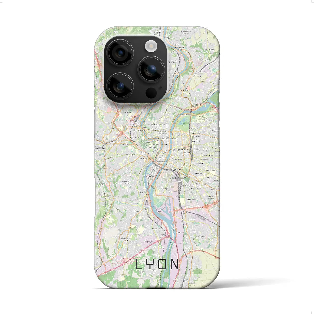 【リヨン(フランス)】地図柄iPhoneケース(バックカバータイプ)