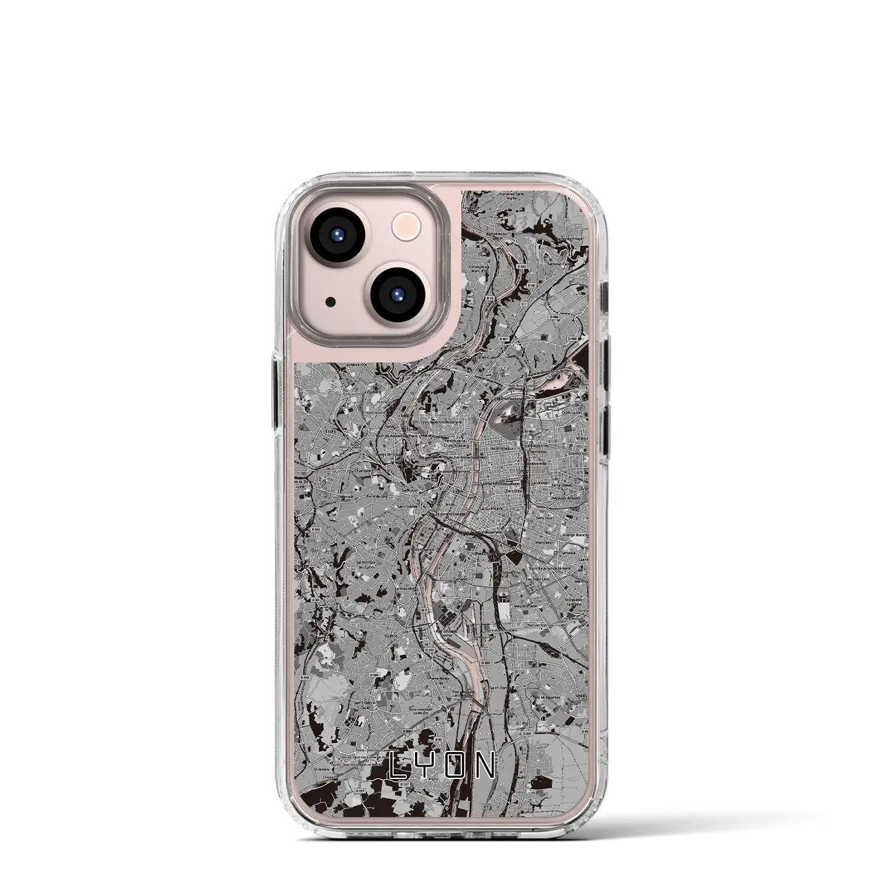 【リヨン(フランス)】地図柄iPhoneケース(MagSafeタイプ)
