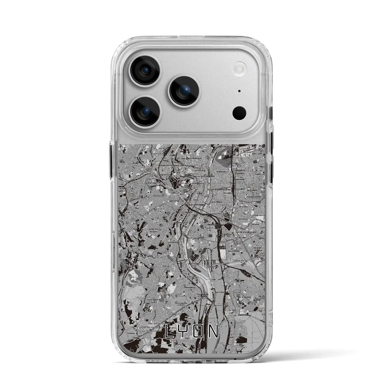 【リヨン(フランス)】地図柄iPhoneケース(MagSafeタイプ)