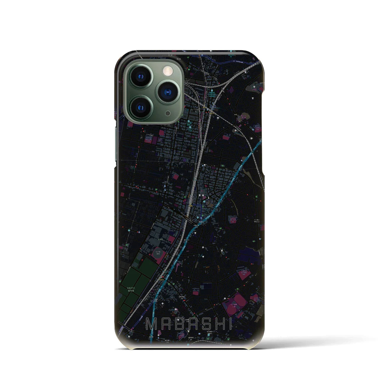 【馬橋(千葉県)】地図柄iPhoneケース(バックカバータイプ)