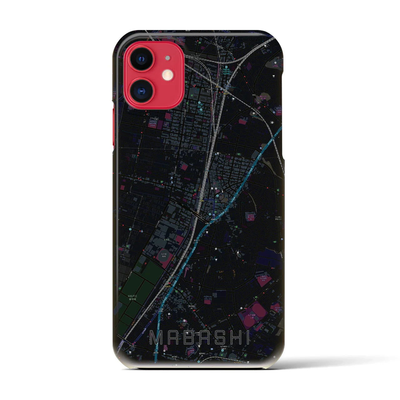 【馬橋(千葉県)】地図柄iPhoneケース(バックカバータイプ)