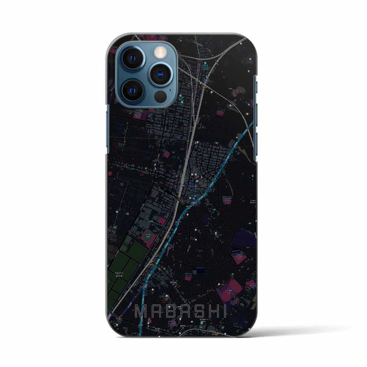 【馬橋(千葉県)】地図柄iPhoneケース(バックカバータイプ)