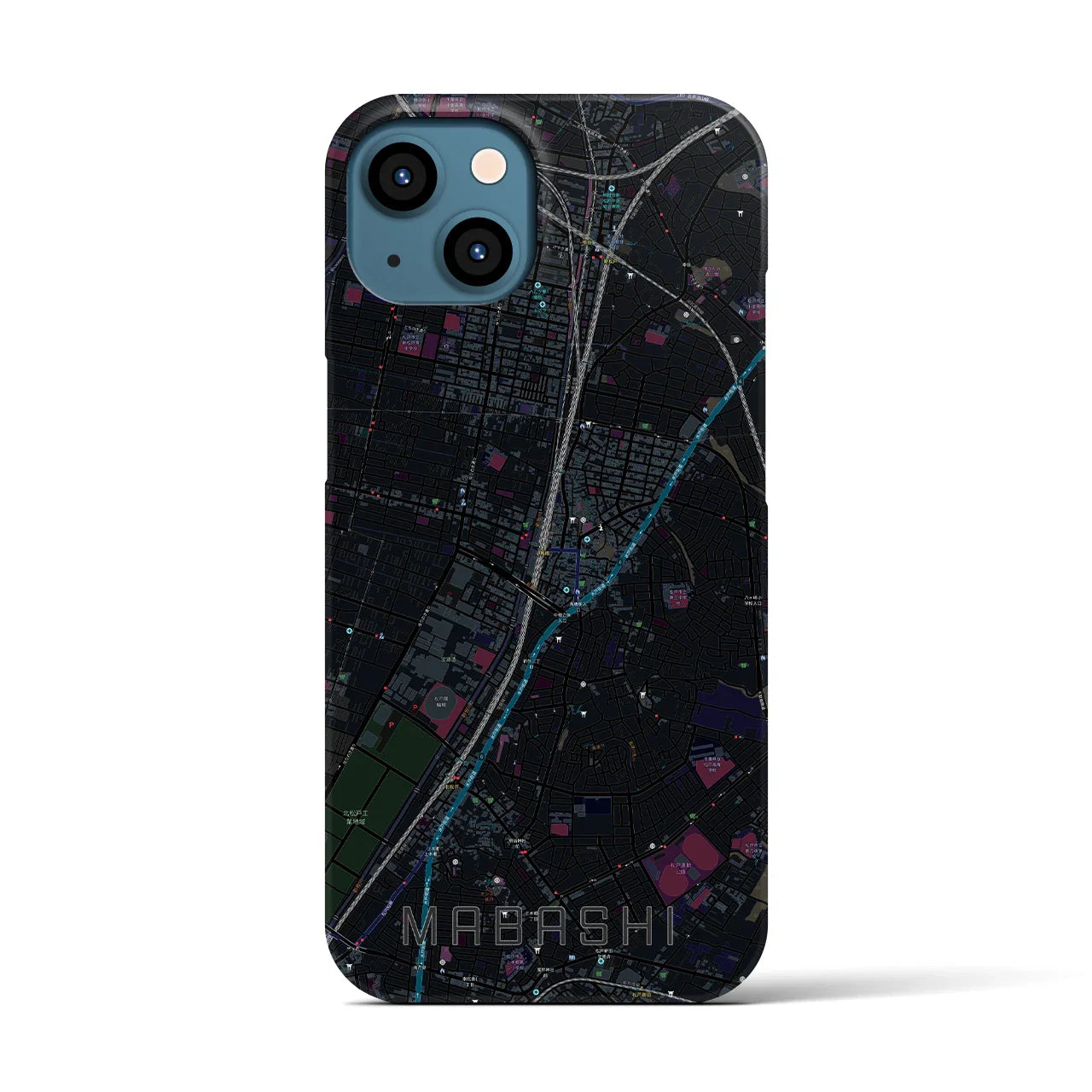 【馬橋(千葉県)】地図柄iPhoneケース(バックカバータイプ)