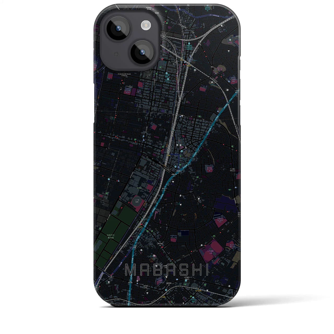 【馬橋(千葉県)】地図柄iPhoneケース(バックカバータイプ)