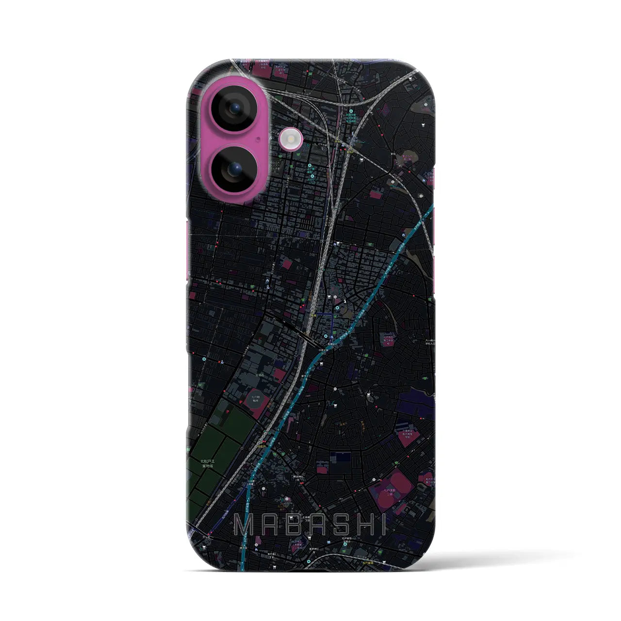 【馬橋(千葉県)】地図柄iPhoneケース(バックカバータイプ)