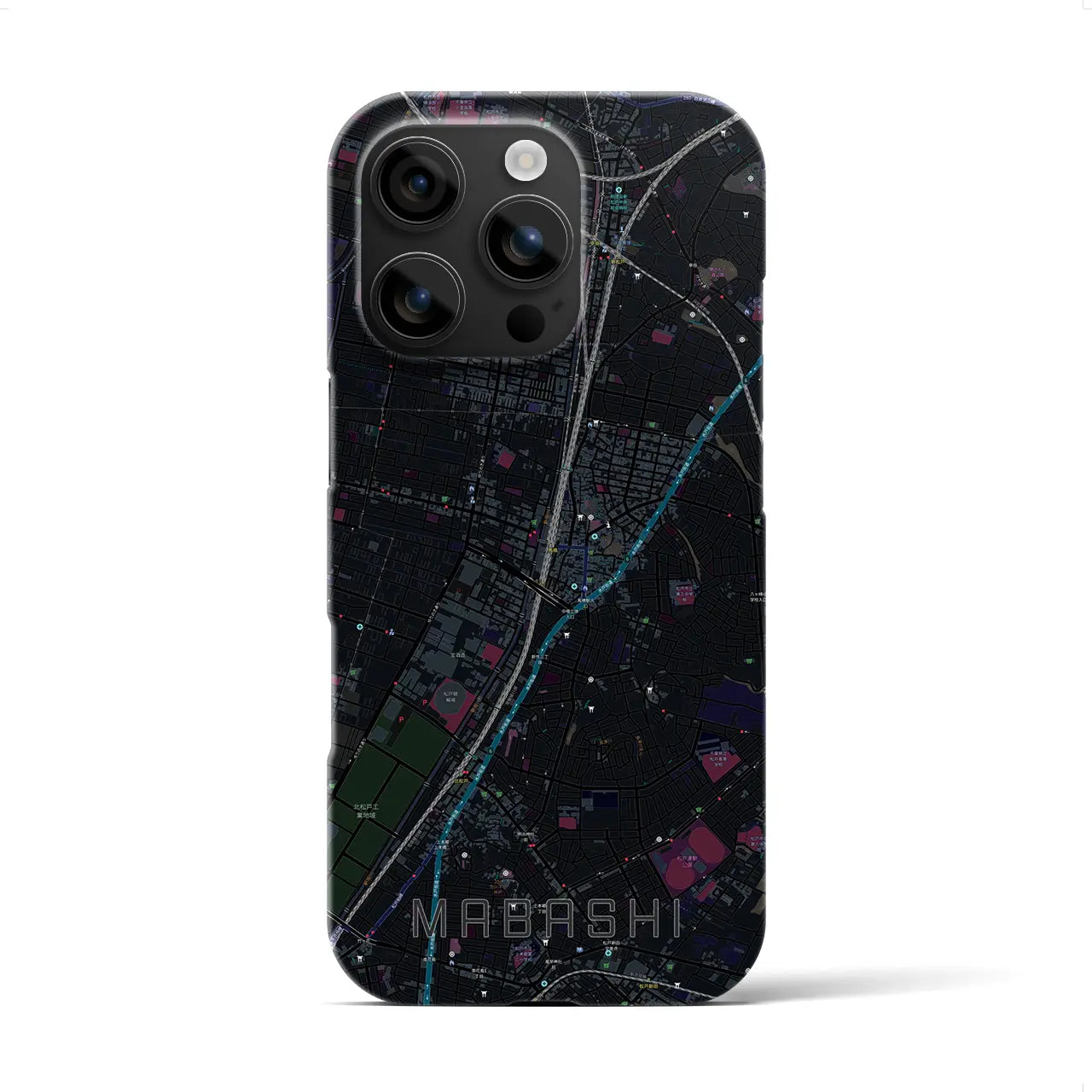 【馬橋(千葉県)】地図柄iPhoneケース(バックカバータイプ)