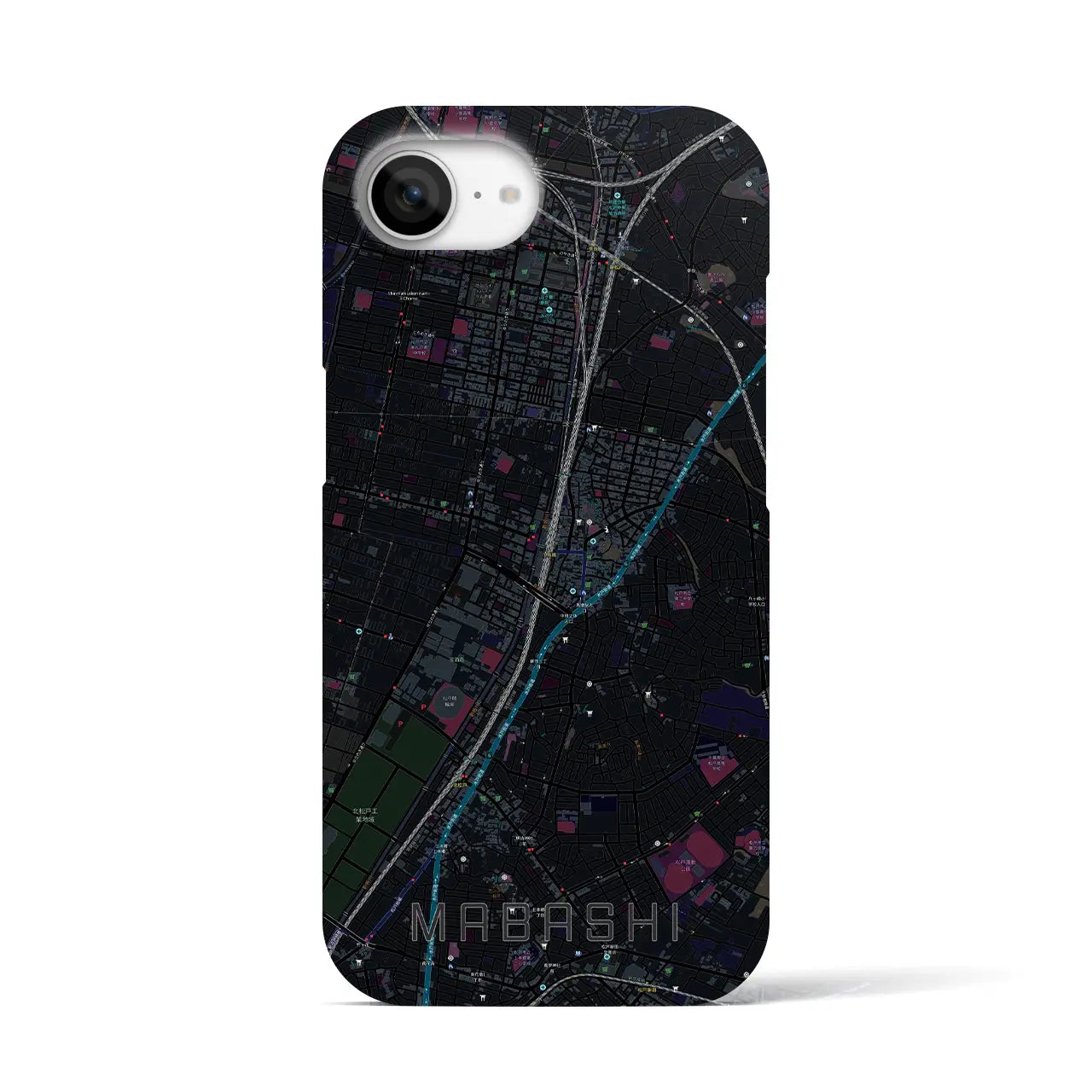 【馬橋(千葉県)】地図柄iPhoneケース(バックカバータイプ)